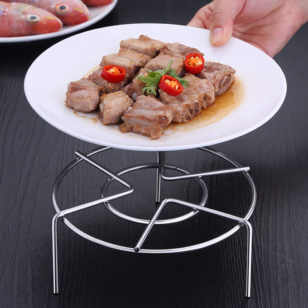 Set of 2, Stainless Steel Trivet Rack Stand, QLOUNI 2 Sizes Heavy Duty