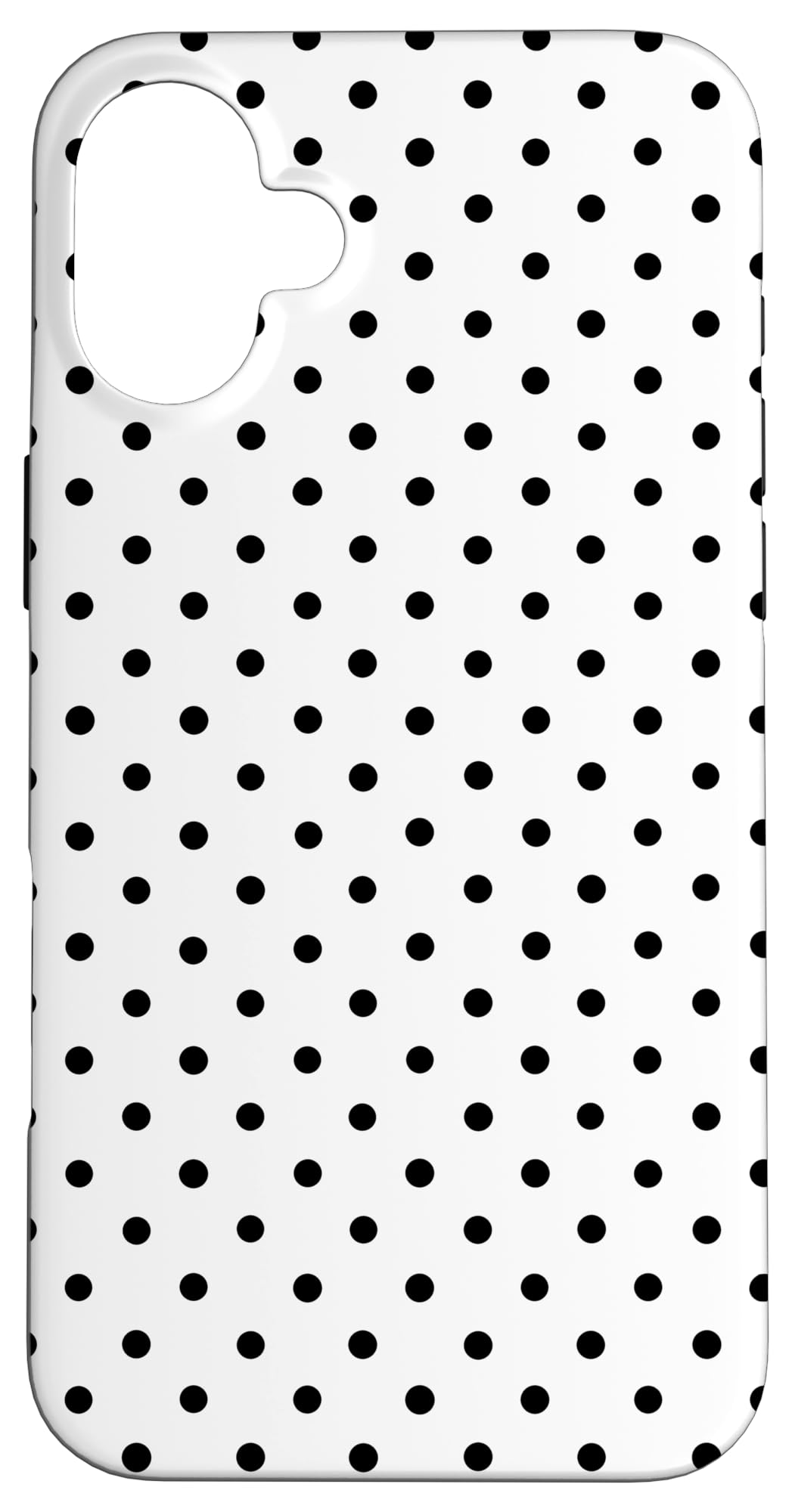 Polka Dot Pattern White and Black for Women Girls Polka Dots Case for iPhone 16 Plus