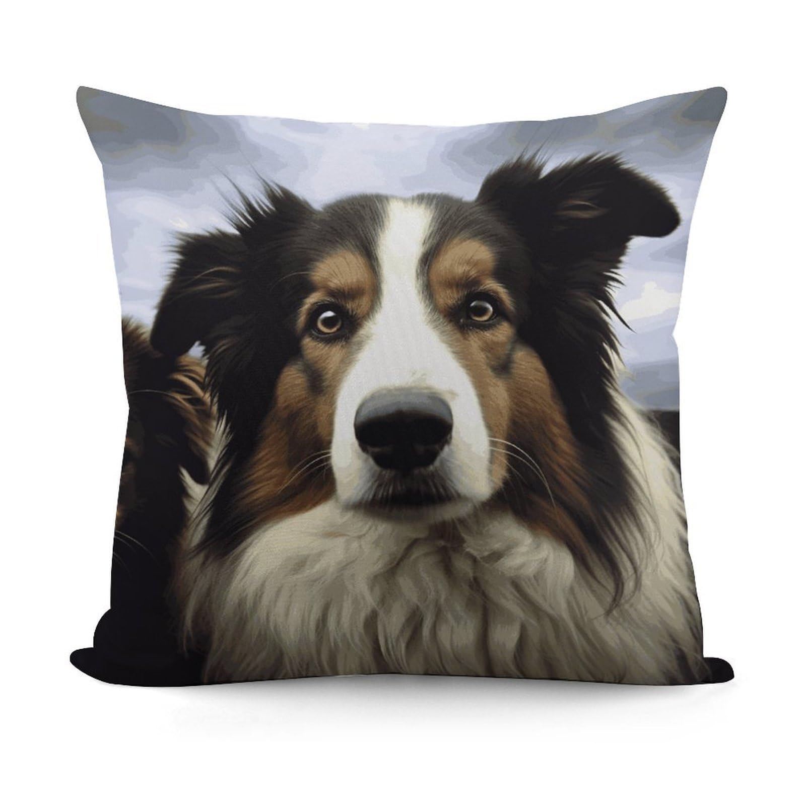 Adfgyerh Style Sheep Dog Decorative Pillow Covers, Throw Pillow Covers Soft For All Seasons, Pillowcases For Couch Living Room Sofa Bedroom 18X18 Inch
