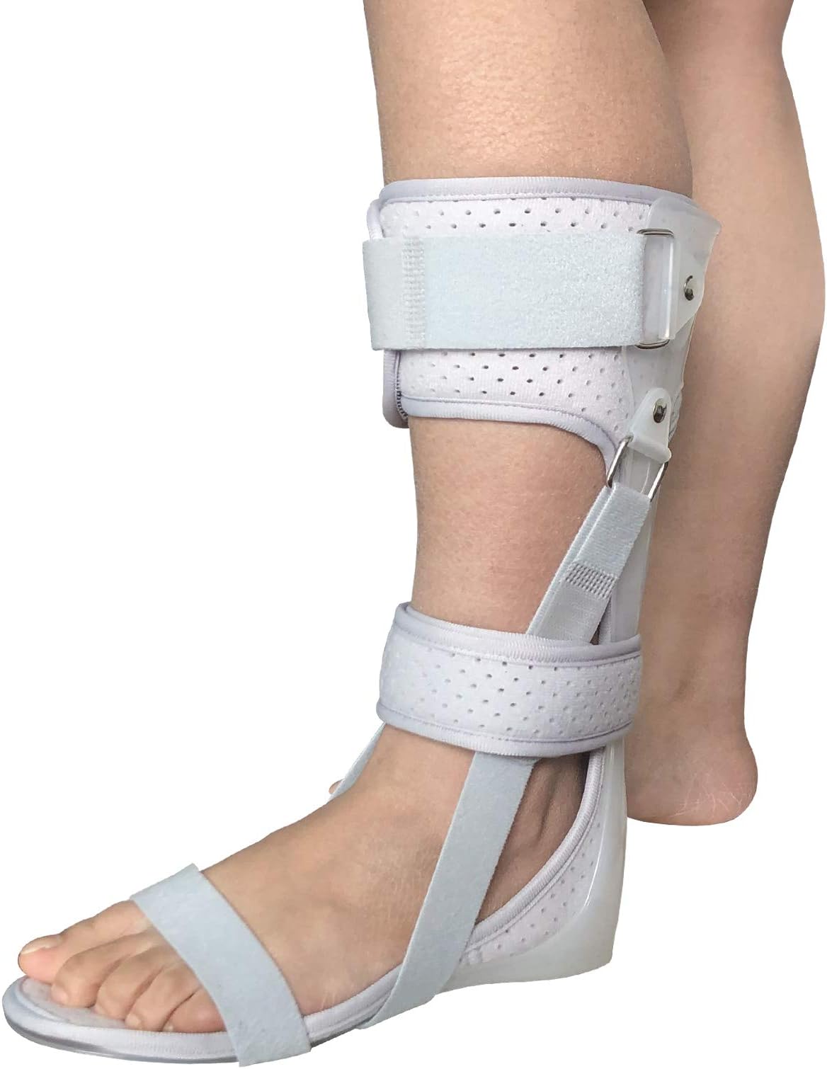 Ankle Foot Orthosis Support AFO Leaf Spring Splint, Padded Drop Foot Brace & Ankle Foot Support for Foot Drop, Stroke, Achilles Tendon Injury, Keeping Foot in Straight Right Angle - Left (Large)
