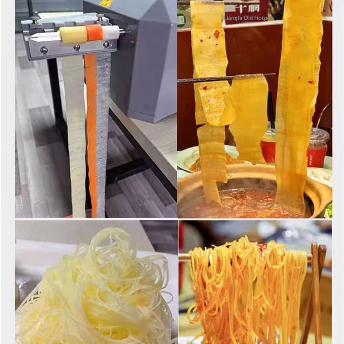 Máquina trituradora eléctrica 3 en 1 de verduras, cortador de verduras en espiral/trituradora/cortador de malla con 3 moldes, cascada comercial y parrilla de patatas para uso doméstico y restaurante