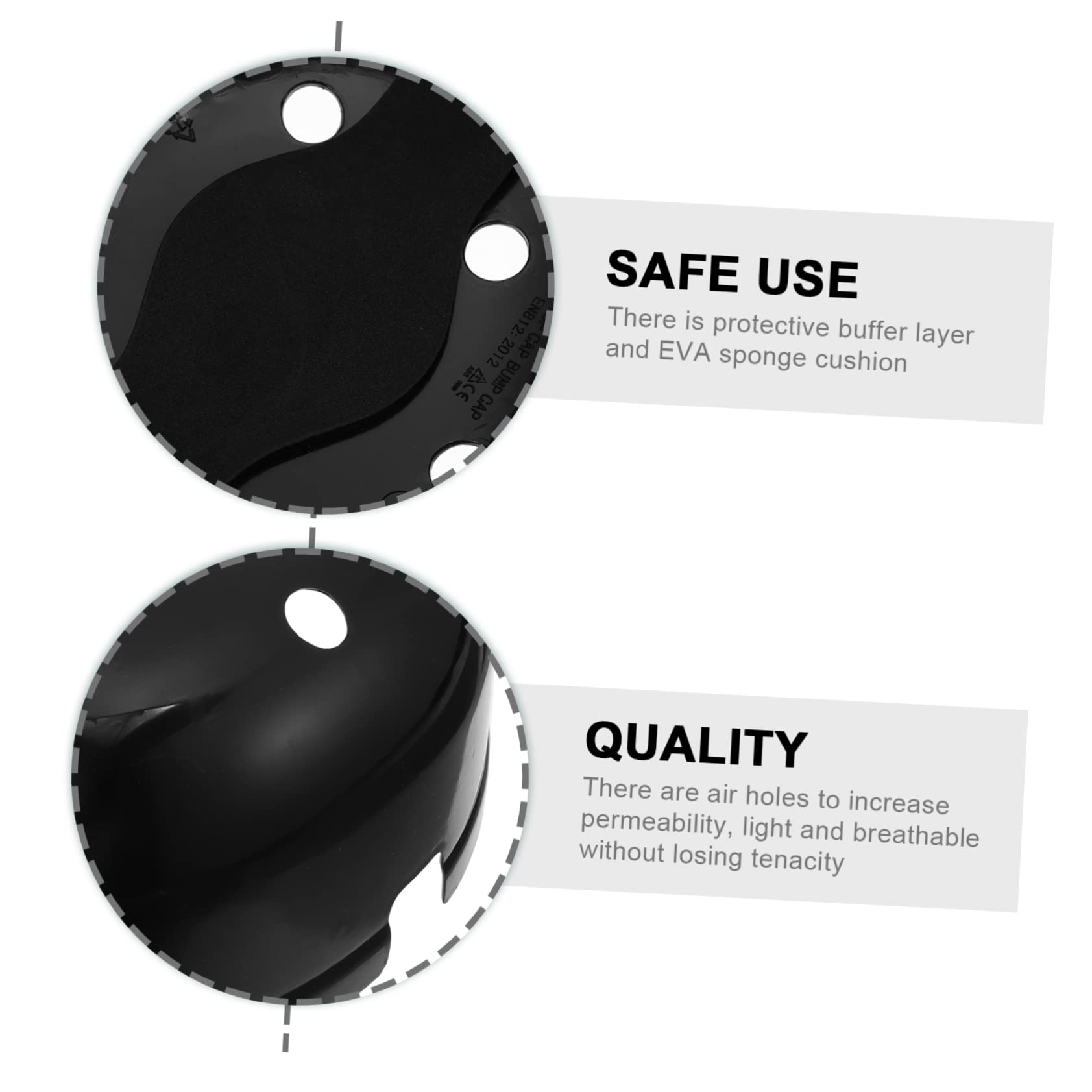 Uonlytech 3piezas Sombrero De Seguridad Anticolisión Transpirable para Trabajadores Casco De Ventilación Protección Alta Uso Construcción y Industria Unisex