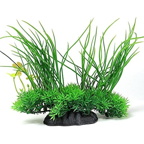 Artificial Plant Water Grass Aquarium Fish Tank Decor Ornament Flexible Plastic Cover