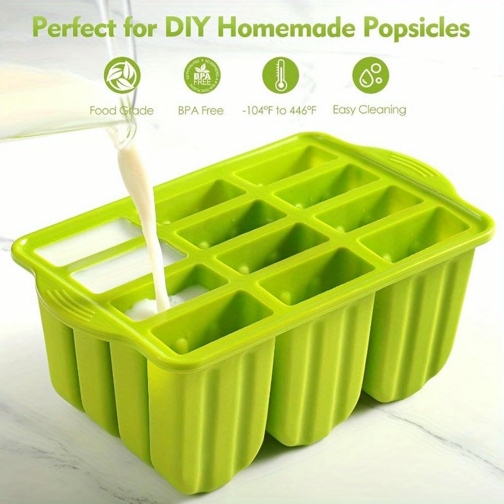 NYSDM Eisformen Silikon Schalen Gefrierschrank Haus Eis Grosse Formen Pop Maker Paar Paletas Lutscher Formen 100 Stück Sticks