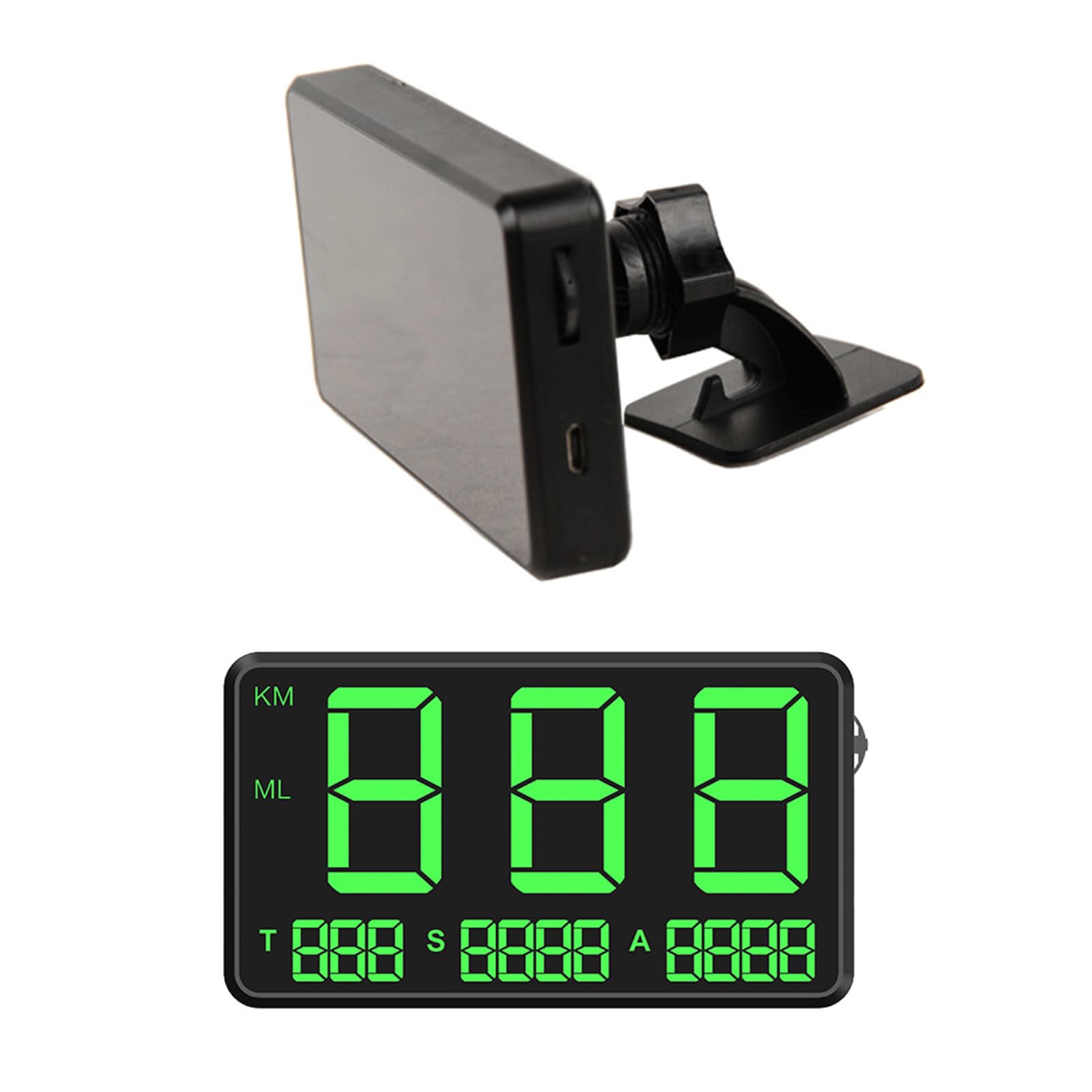 ALINREDBX GPS Head Up Display Speedometer Odometer Car Digital Speed Display MPH Over Speeding Alarm Car Clock Universal for All Vehicles