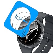 Yenwen Vetro Temperato per Samsung Galaxy Watch 8 44mm Protezione, con Kit di Installazione, 3 Pezzi Pellicola Protettiva 9H Durezza Anti-Graffio Temperato Schermo, Trasparente (Diametro 39,5 mm)