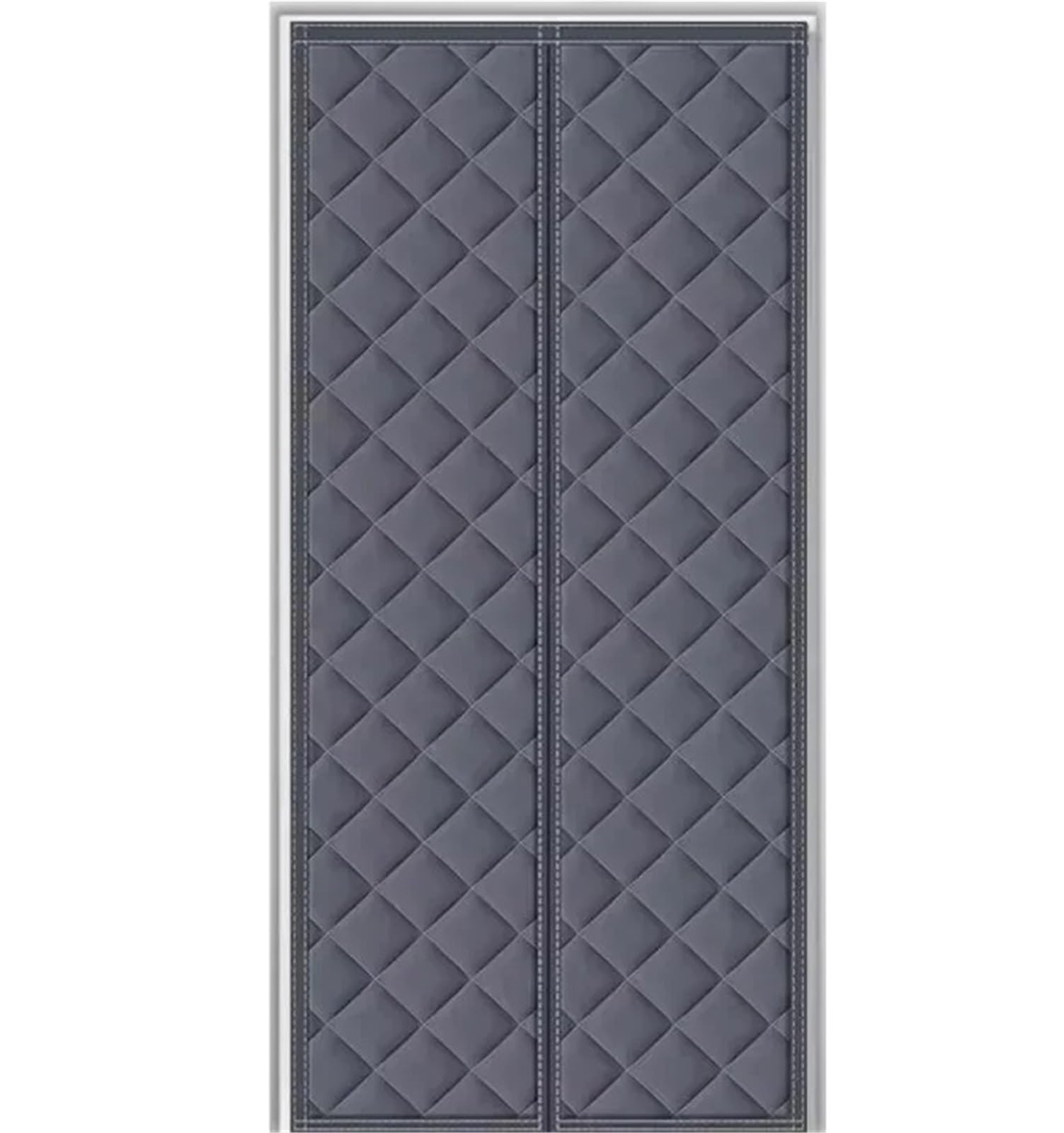 Rideau porte isolant thermique épais et coupe-vent gris 110x220cm