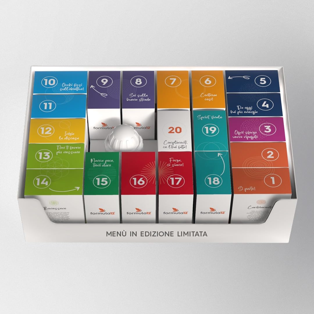 Shockbox Pro Formula12 - Menù in edizione limitata - Kit dimagrante - 20 giorni - Colazione - Pranzo - Merenda - Dieta chetogenica