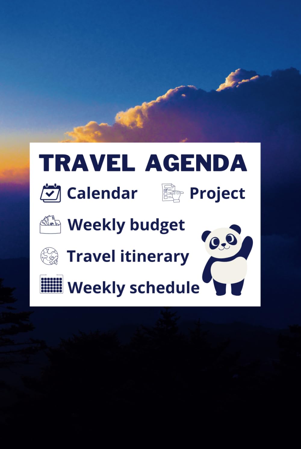 TRAVEL AGENDA: 14,21 x 10,41 cm, calendar 2024-25, weekly budget, weekly planning, project, travel Itin