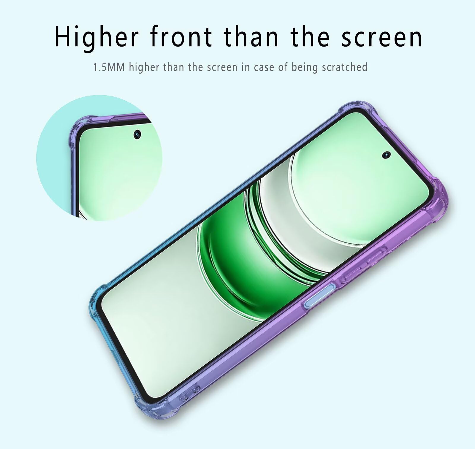 HAFFAN Custodia in Silicone TPU Compatibile con Realme C75 (4G) (6.72 inches), Cover Case Protettiva per Cellulare - Blu zaffiro