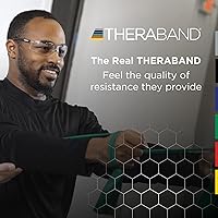 Vista 4 de THERABAND Professional Latex Resistance Bands, Individual 6 Ft Elastic Band for Upper & Lower Body Exercise, Physical Therapy, Pilates, At-Home