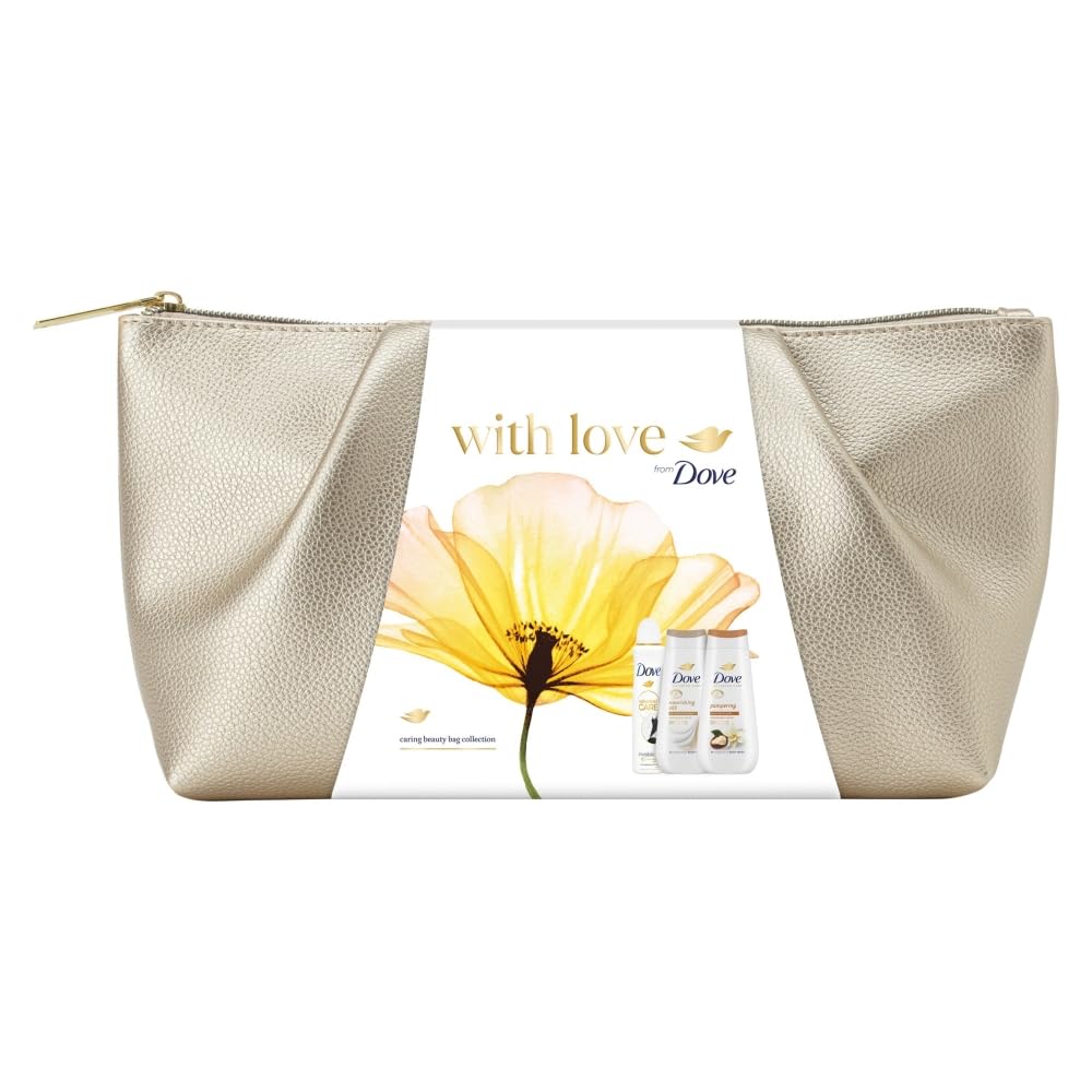 with Love from Dove Pampering Beauty Bag, Gold