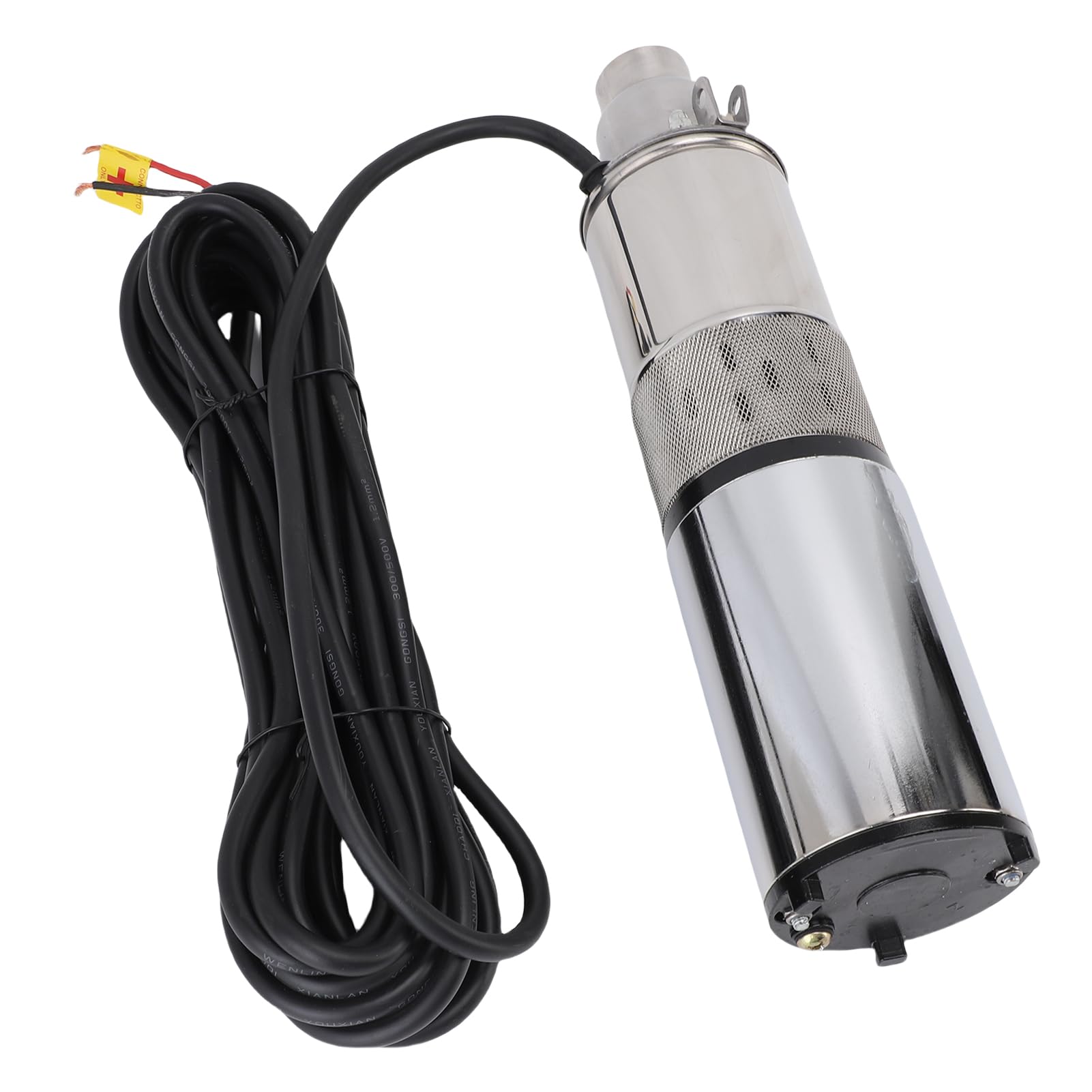 Bomba de Tornillo Sumergible para Pozo Profundo con Energía Solar de 24 V, Bomba de Riego de Acero Inoxidable de 260 W con Cabezal de 40 M, Caudal de 1,2 M³/h, Cable de 10 M para Bombeo de