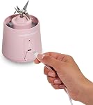Hamilton Beach Blend Now Portable Cordless Blender for Shakes & Smoothies, USB Rechargeable, 16 oz Travel Jar with Leakproof Lid, 6 Stainless Steel Blades, Rose, 51181J