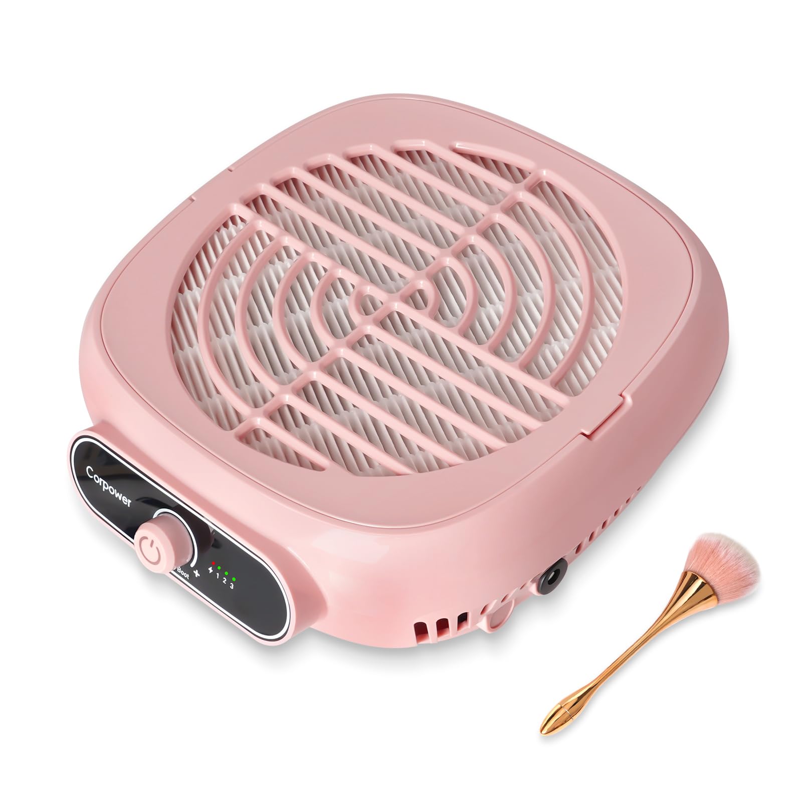 sogliola professionale per unghie con regolaggio velocità e intensità aspirazione pink