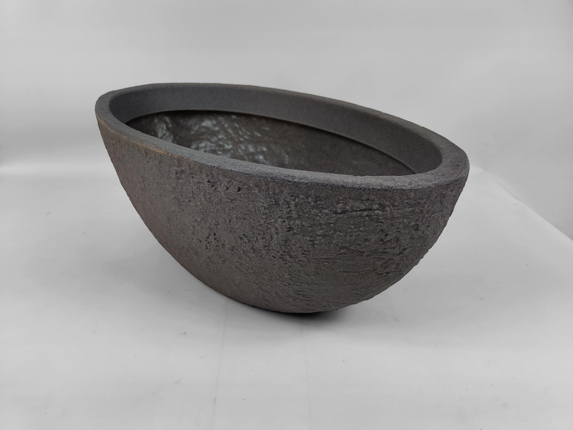 Sesua Pflanzschale oval grau Pflanztopf Steinoptik Kunststoff 60cm:  Amazon.de: Garten
