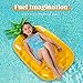 58” Inflatable Pineapple Pool Float, Fun Beach Floaties, Swim Party Toys, Inflatable Island, Summer Pool Raft Lounge for Kids