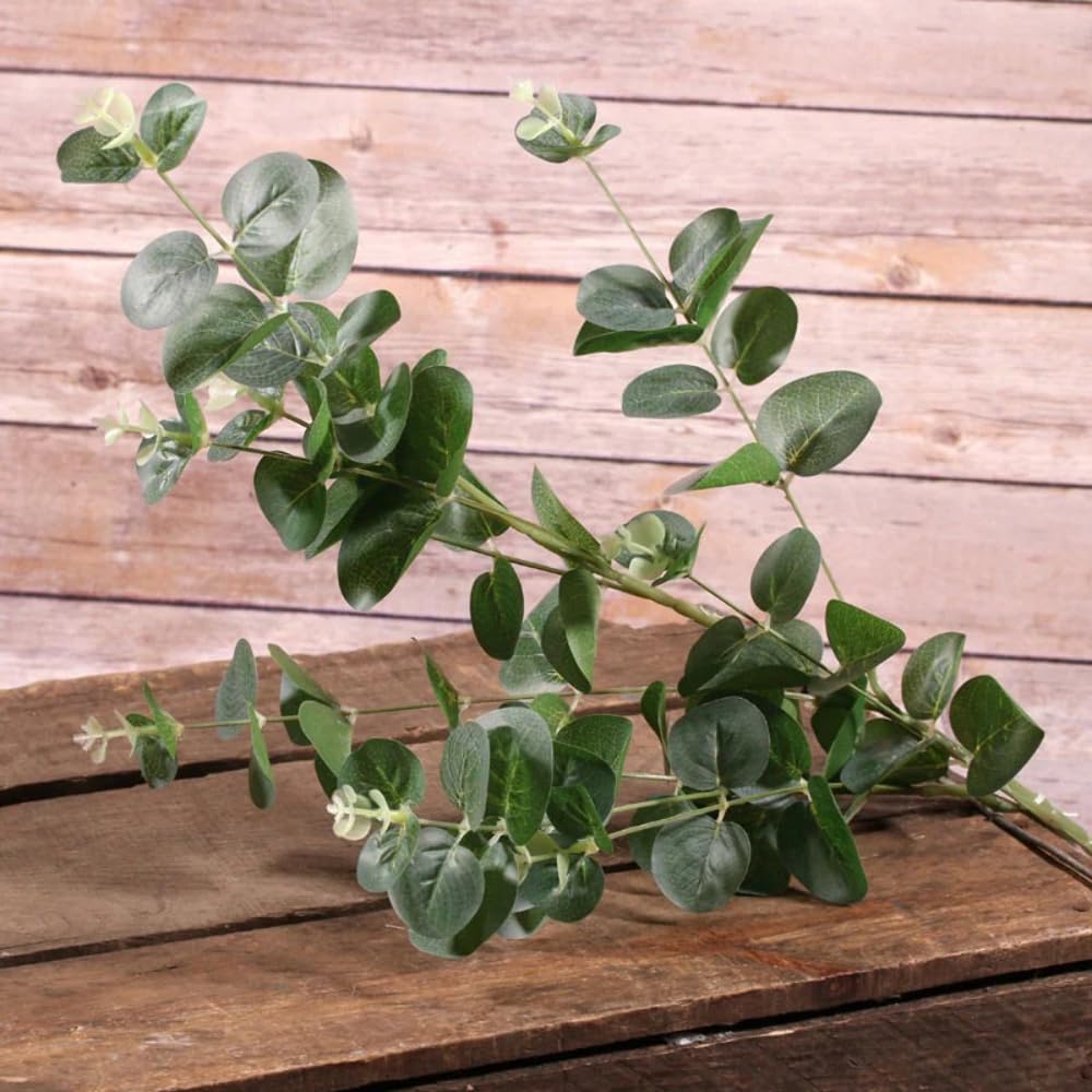 90cm Artificial Eucalyptus Leaf Tall Spray - Green - Stem Foliage Arrangement