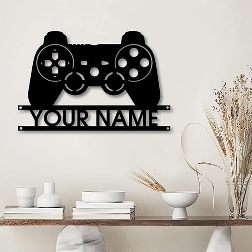 Miniatura 2 de Letrero de metal personalizado para jugadores lámpara de arte de pared letrero de neón luces nocturnas nombre personalizado decoración del hogar