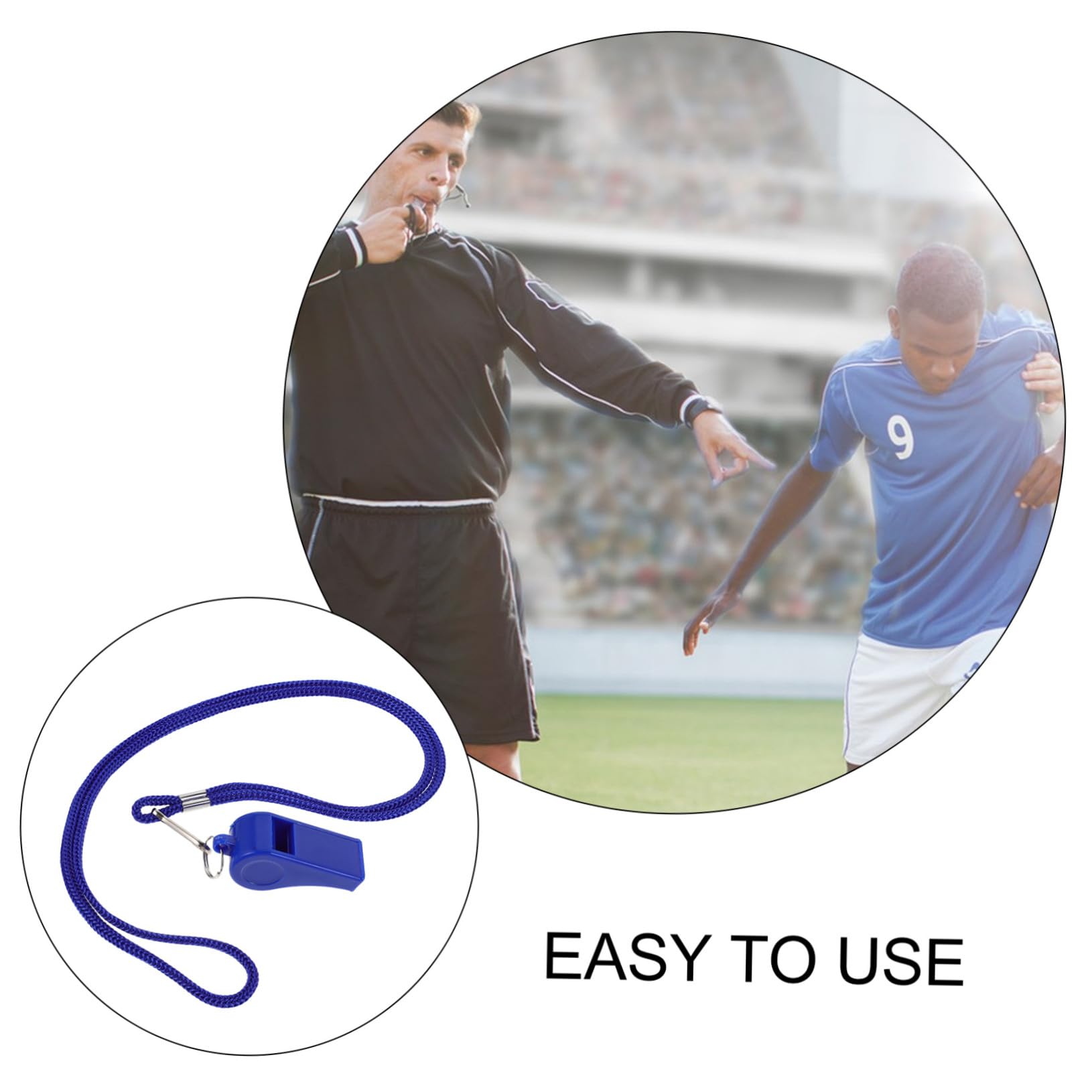 PRETYZOOM 36 Piezas Silbatos Deportivos para Emergencia con Cordón Silbato Plástico Resistente para Árbitro Camping Senderismo Fútbol y Baloncesto Sonido Fuerte Azul