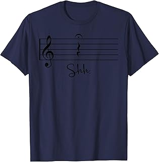 Funny Music Notes Shirt Shh Quarter Fermata Teacher Gift T-Shirt