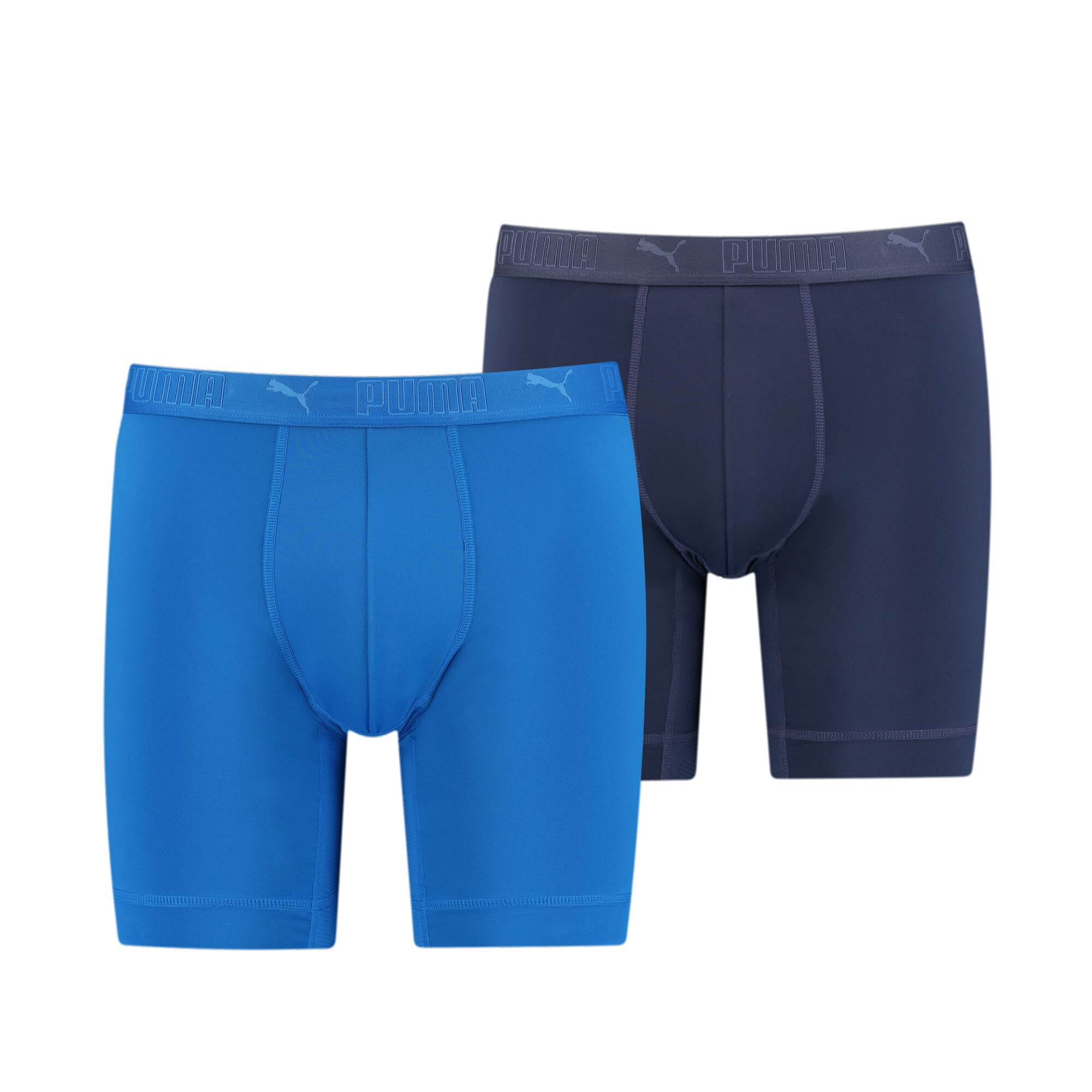 Puma mens Sport Microfiber Long Boxer Boxer shorts, blue combo, Extra Large