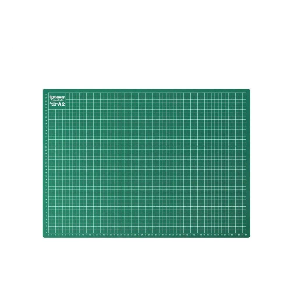A1 A2 A3 A4 A5 Size Cutting Mat Non-Slip Cutting Board with Surface for Arts & Crafts Easy Guided Line Knife Cuts for Paper, Card, Fabric, Plastic for Professional Cutting Green (A2)