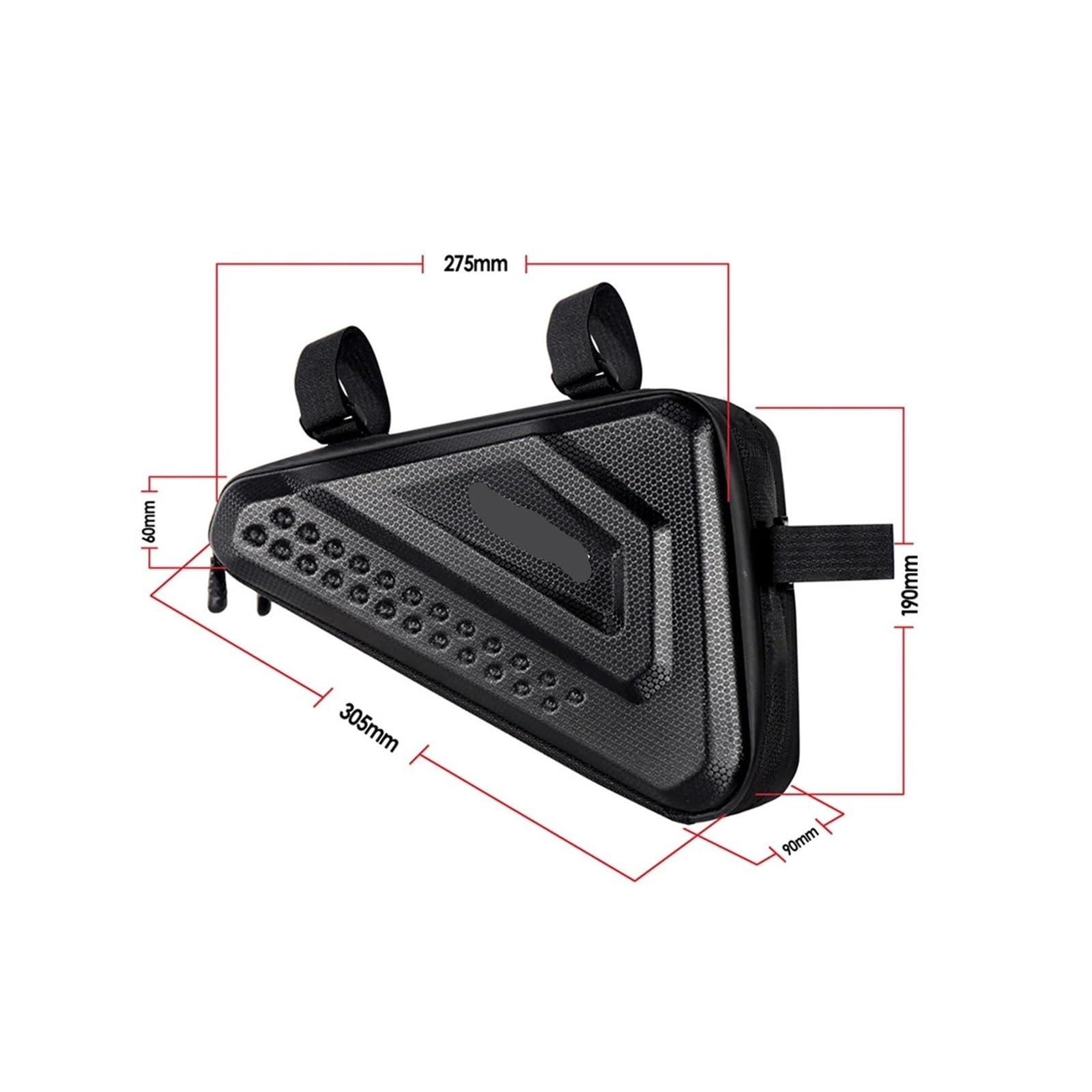 Borsa for bicicletta con guscio rigido da 1 pezzo e 2 litri | Conserva l'attrezzatura da ciclismo for il ciclismo diurno e notturno.(TZ04 1.5L A)