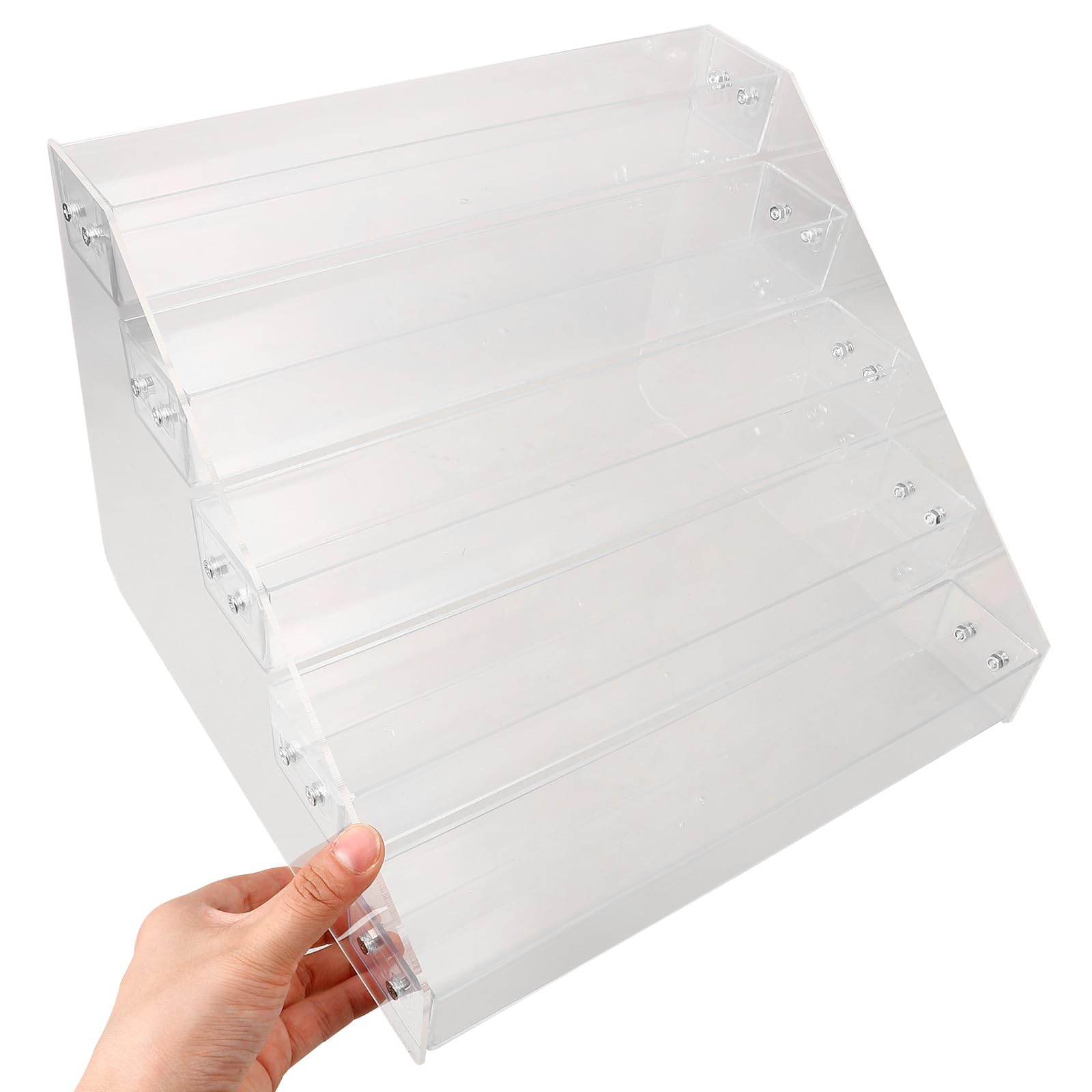 GALPADA Espositore Portasigarette Acrilico a 5 Livelli Verticale, Scaffale Multiuso Elegante e Moderno per Supermercati e Ambienti Retail, Capacità Fino a 50 Pacchetti