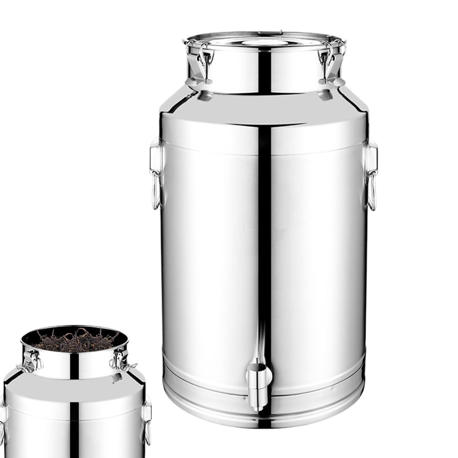 Edelstahl Kaffeedose,Getreide Vorratsglas - Ölbehälter mit Deckel,für Zucker, Müsli, Snacks, Hobbybäcker, Getränkeliebhaber, Hausbesitzer, Mieter, Küchenarbeitsplatte, Speisekammer, Wohnmobil,