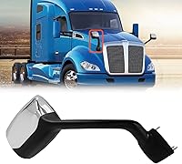 Vista 2 de Espejo de capó cromado para KENWORTH T680 (2013-2020) Peterbilt 579 (2010-2017) Peterbilt 587 (2010-2017) lado derecho