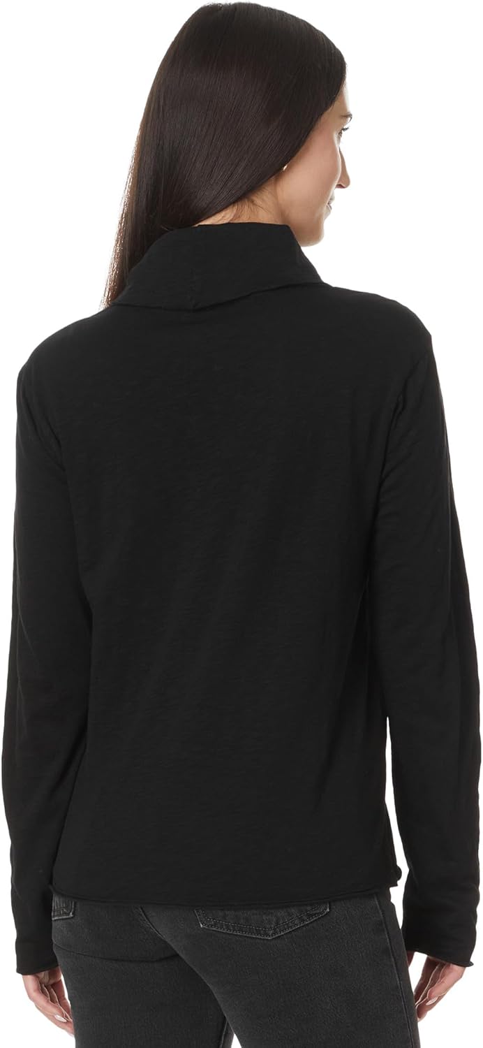 Mod-O-Doc Women's Long Sleeve Draped Turtle Neck Top - Image 2