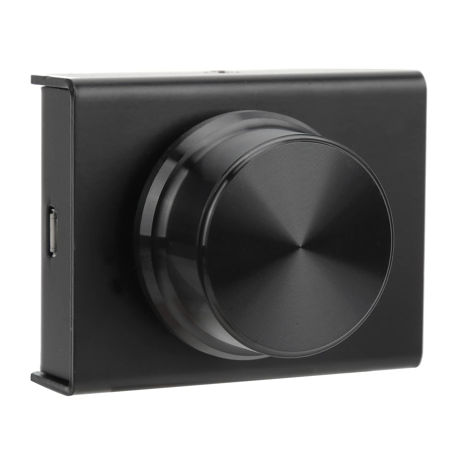 Volume Control Knob, Compatible Volume Remote Controller Knob One Key Mute USB PC Aluminum Alloy for Watching Videos for Playing Games(Black)