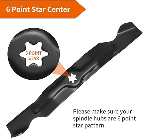 Miniatura 3 de 942-04053C Cuchillas de cortacésped aptas para tractores Cub-Cadet RZT de 50 pulgadas, 742-04053 cuchilla de alta elevación para Cub-Cadet Troy Bilt