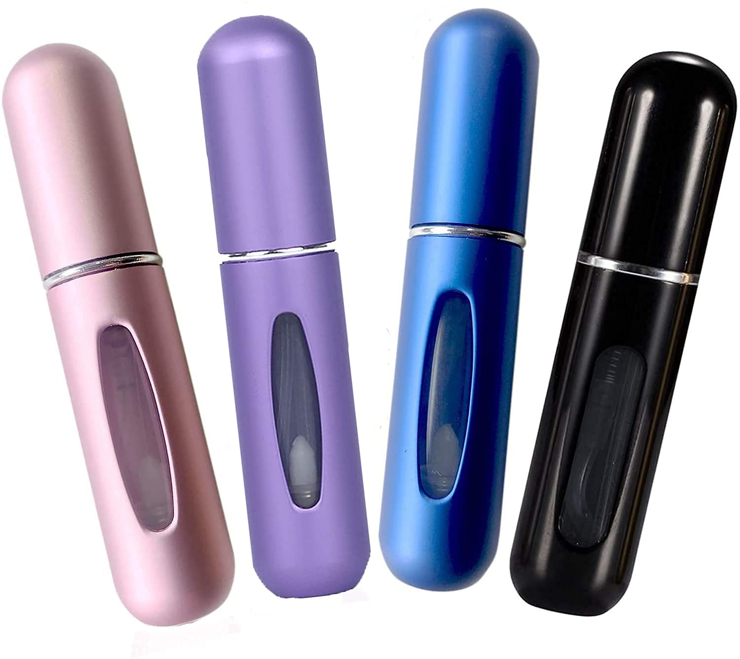 Refillable Perfume Atomizer Bottle, Portable Travel Mini Spray Bottles 5ml, Aluminum Cologne Dispenser, Empty Spray Bottle for Travel Multicolor 4 PCS (Multicolour)-image-14