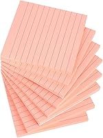 Vista 6 de Vanpad Notas adhesivas forradas de 4 x 4 pulgadas, almohadillas autoadhesivas con rayas azules brillantes, fáciles de publicar para el hogar