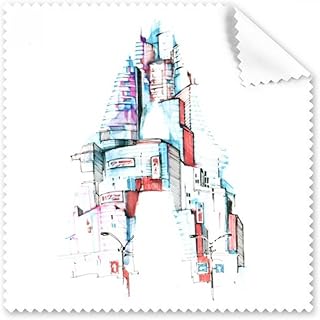 Street Modern Building Watercolor Cleaning Cloth Phone Screen Glasses Cleaner 5pcs