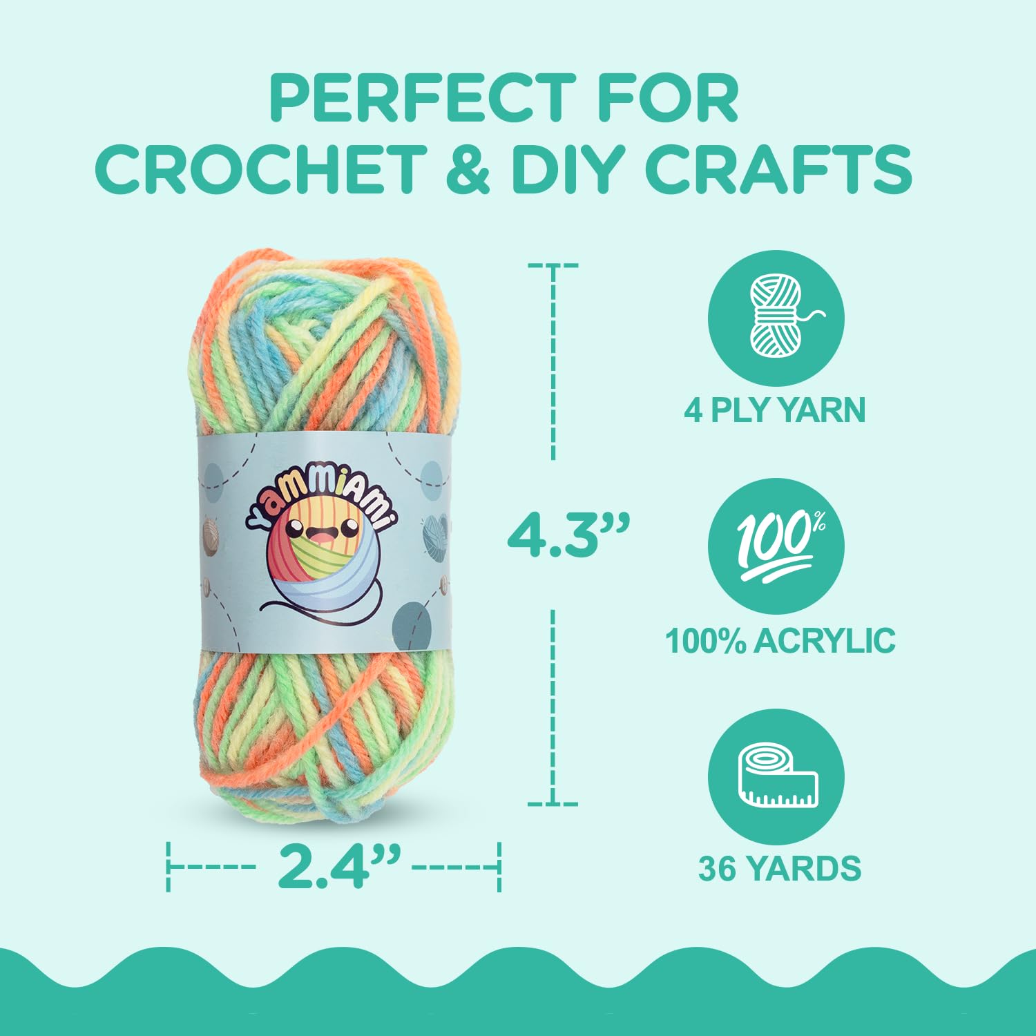 Amazon.com: YammiAmi 1,800 Yards Beginner Crochet Kit for Adults