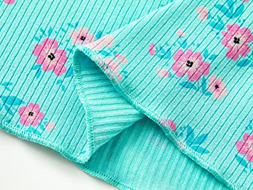 Little Girl Pajamas – Soft Summer Tee & Pants Ditsy Floral 2 Piece Pj Set Kid Size 2T #TOP4