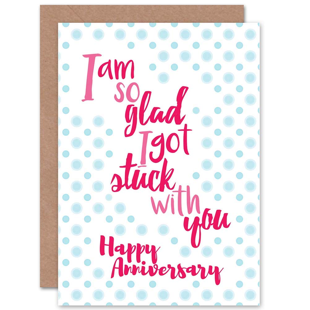 Wee Blue Coo CARD ANNIVERSARY WEDDING STUCK WITH YOU GIFT