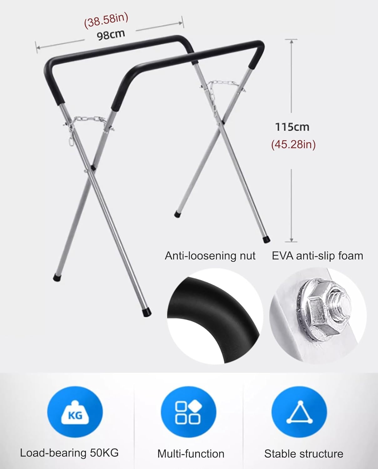 Car Hoods/Wings/Bumpers Paint Stand,Adjustable Height and Width Auto Fender Stand,Car Door Paint Spraying Bracket with Chain