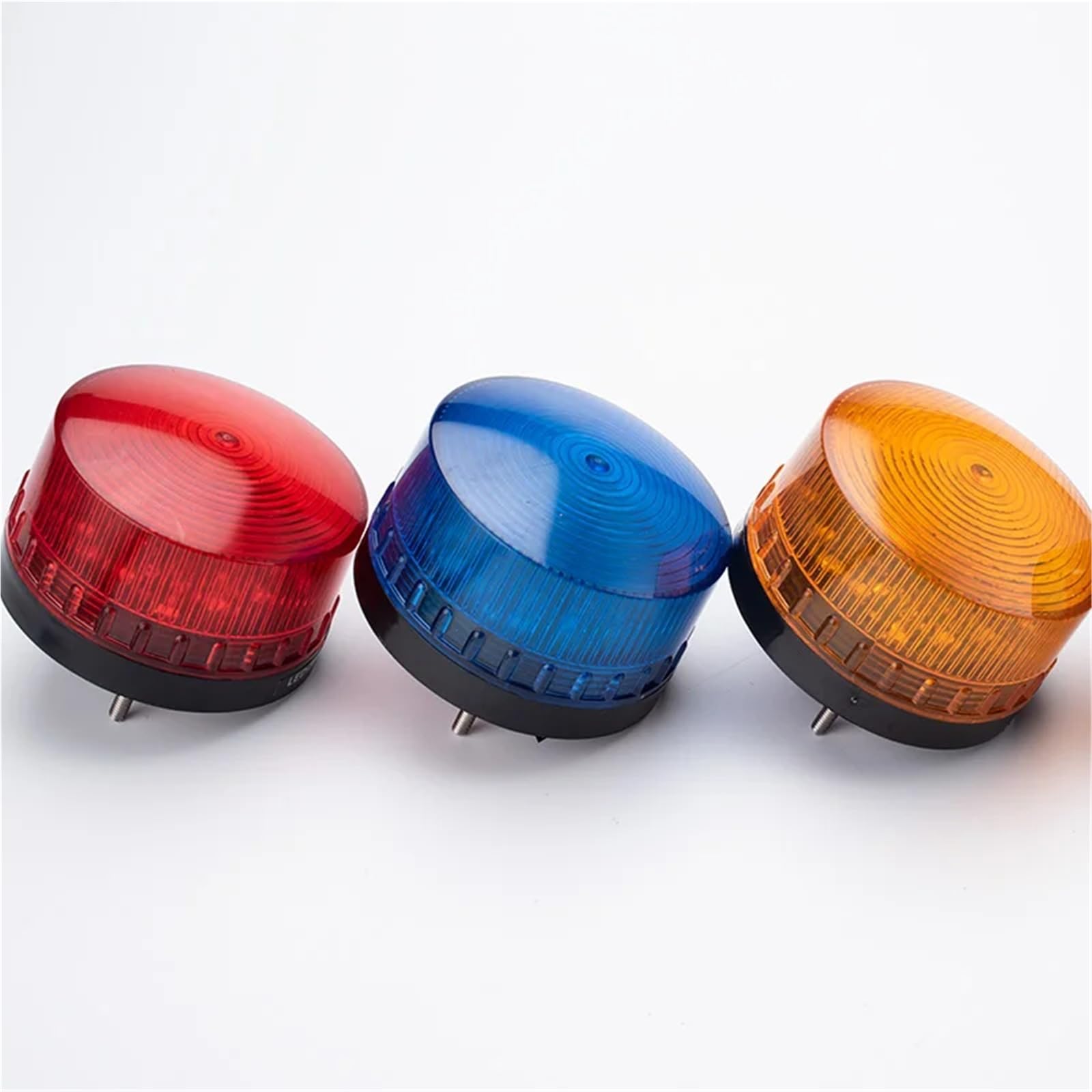 Mini lampka ostrzegawcza, alarm ostrzegawczy, migające światło LED 3071, 12 V, 24 V, 220 V, bez brzęczyka (niebieska, 24 V)