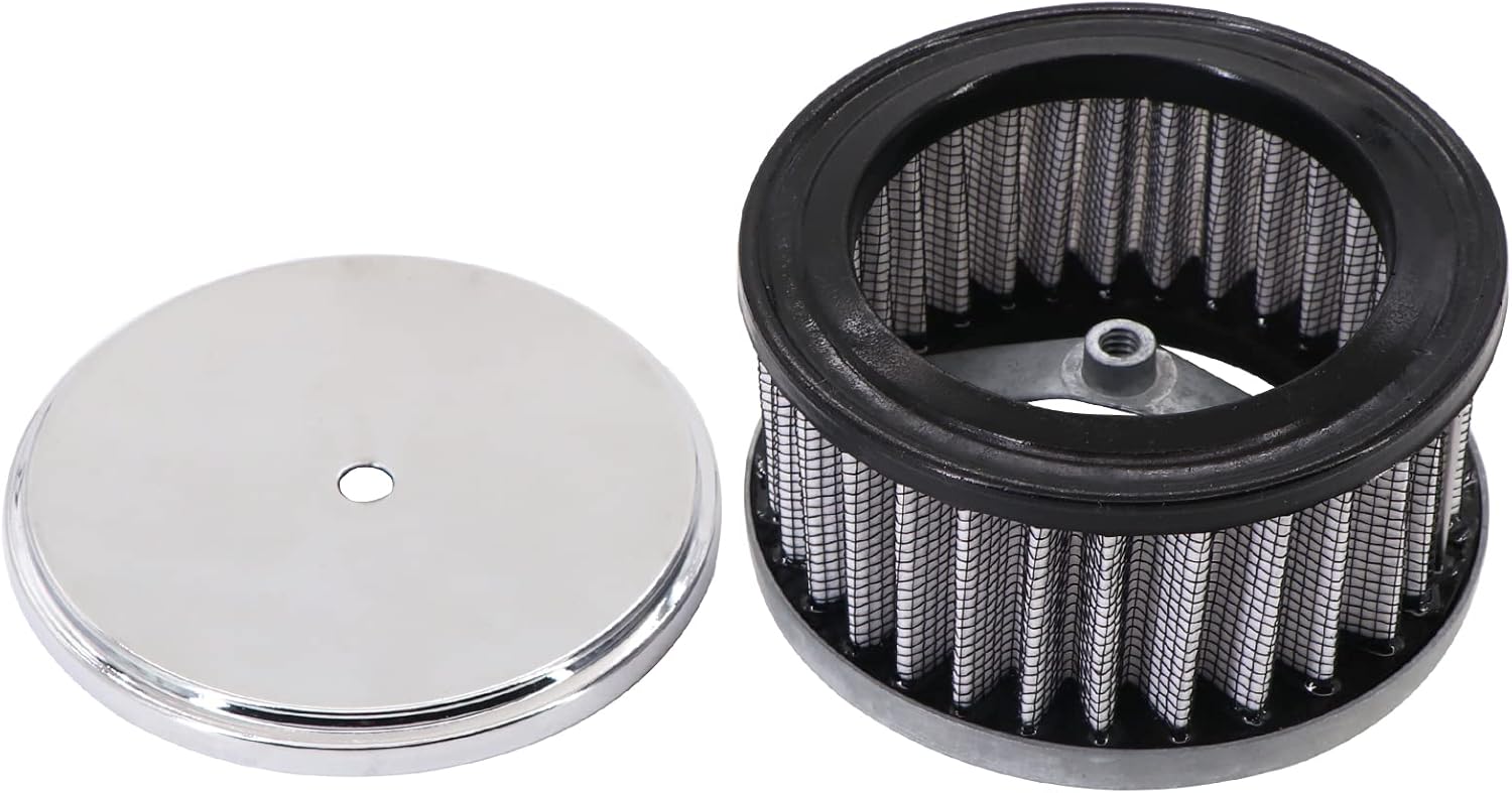 KIPA Chrome Air Cleaner Filter 4" x 2" assembly Fits for carburetor with 2 5/8" or 2 5/16" neck diameter Washable 7151 4354 1489 6475 4790