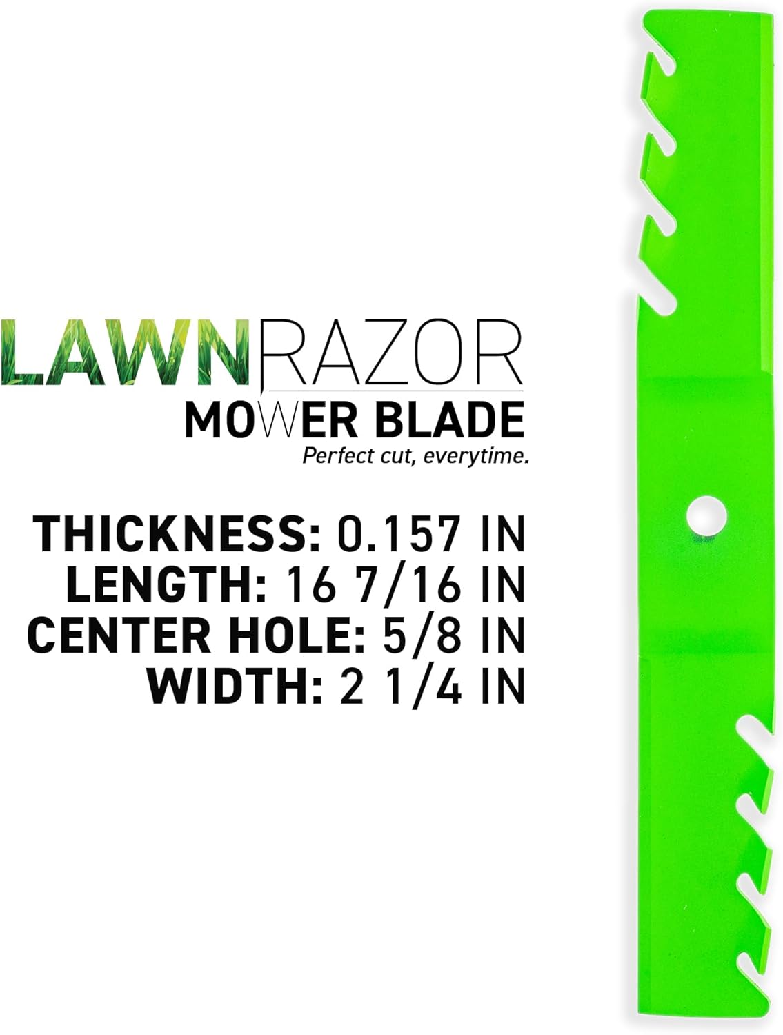 8TEN LawnRAZOR Blade for Ariens Gravely Ikon ZTX ZT XL 48-Inch Deck 09673500 (Toothed Mulching) 3 Pack