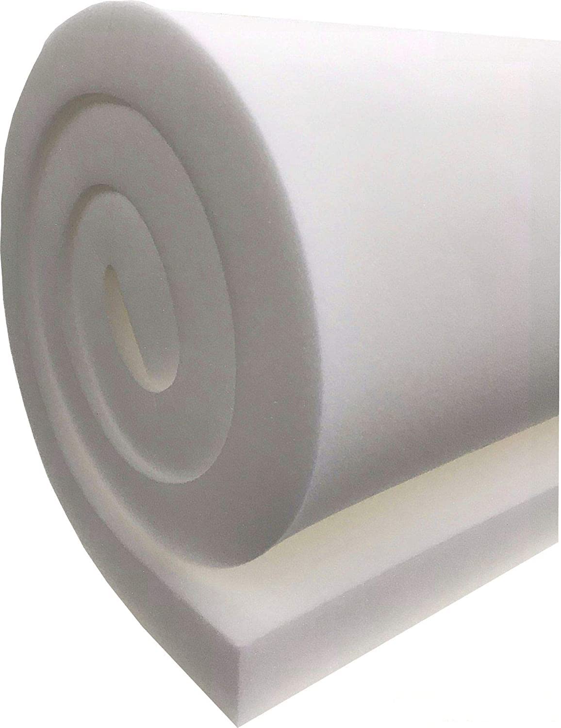 Foam & Upholstery Warehouse High-Density White Foam Cushions Window Seat pads Bench Stools Sofas Dining Chairs Floor Mats Wheelchairs & Pet Beds Easy to cut any Custom Size (22" X 22" X 2")