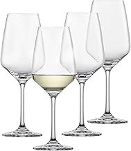 SCHOTT ZWIESEL Weißweinglas Tulip (4er-Set), zeitlose Weingläser für Weißwein, spülmaschinenfeste Tritan-Kristallgläser, Made in Germany (Art.-Nr. 123609), Klar, Kristall