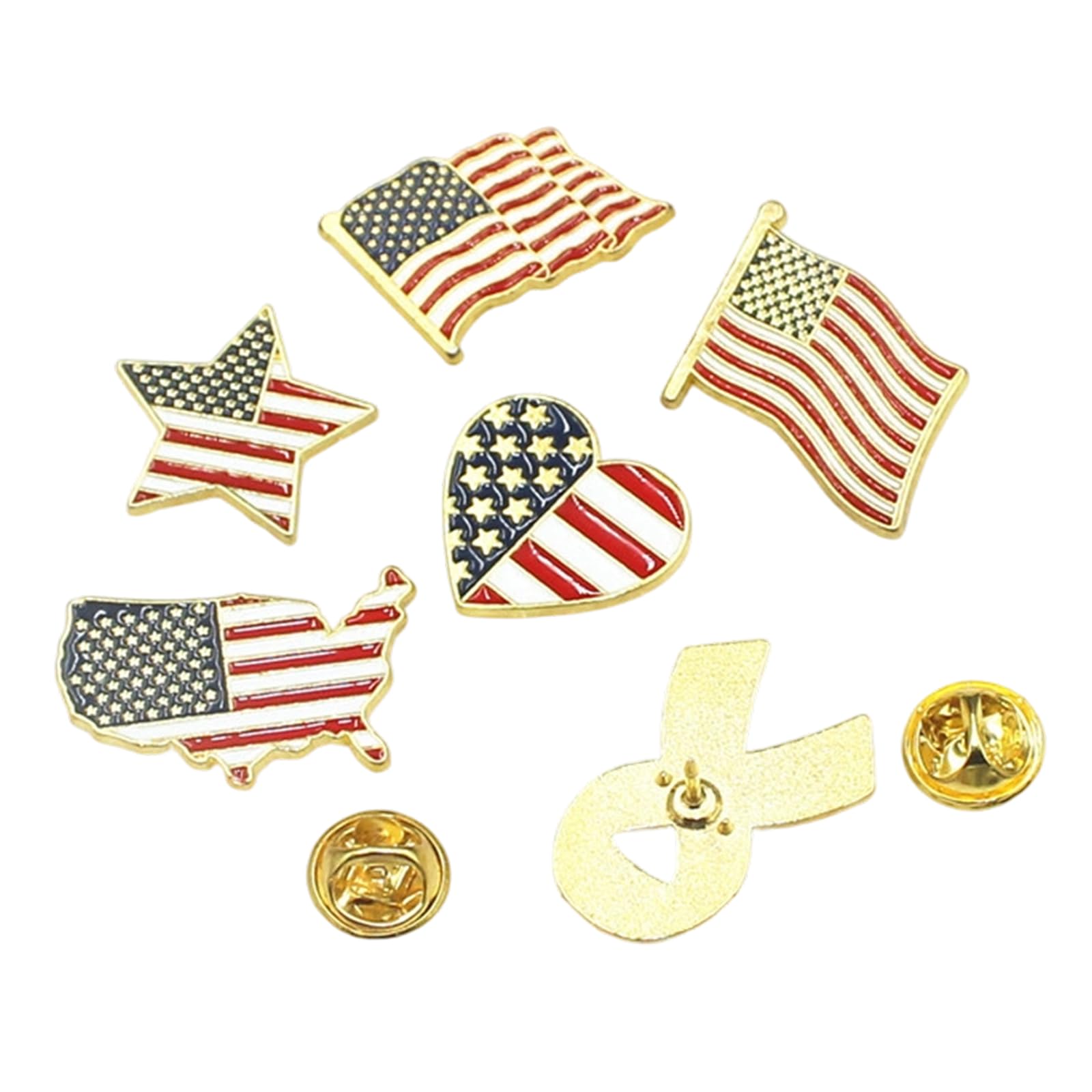 Clip de cinta multiusos y emblemas patrióticos adecuados para ocasiones formales o accesorios de moda diarios, insignia del Día de la Independencia