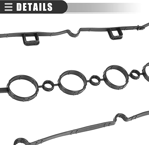 Miniatura 6 de Motoforti Junta de tapa de válvula de motor de coche, para Chevy Aveo 2011, goma, 55354237, negro