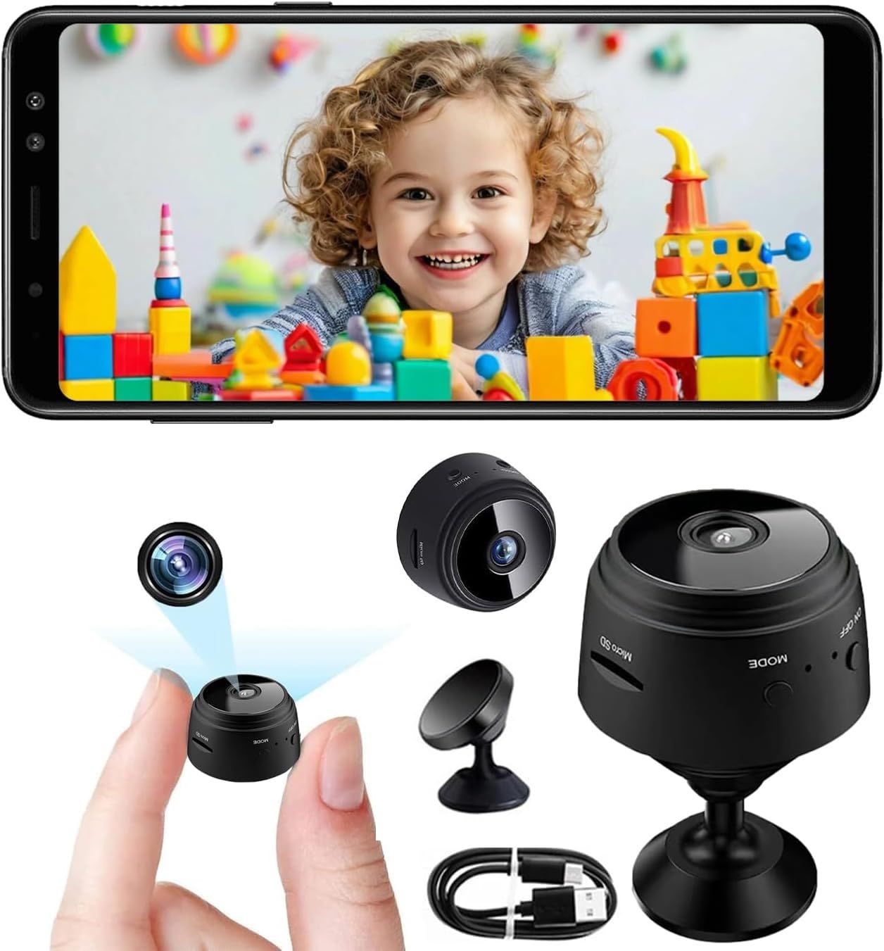 Clefairy 1080P HD Wireless Indoor/Outdoor Surveillance Camera Portable Surveillance Camera with IR Night Vision Motion Detection-image-46