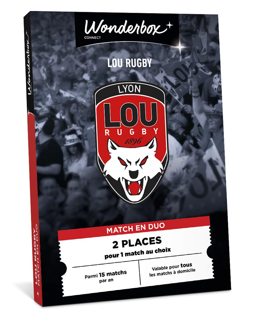 Wonderbox Connect - Coffret Cadeau - Lou Rugby - Match en Duo - 2 Places pour 1 Match au Choix - Parmi 15 matchs par an, valable pour Tous Les matchs à Domicile - Validité 27 Mois